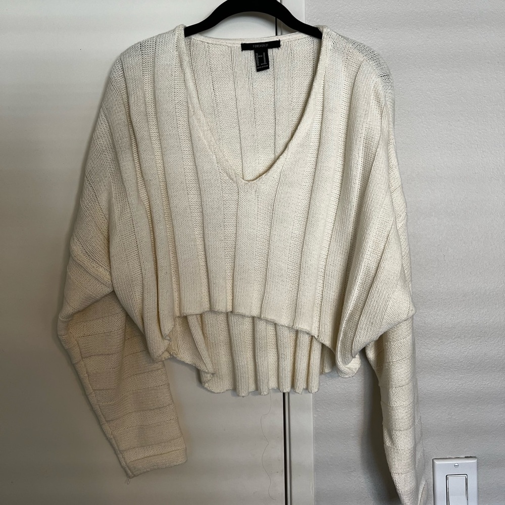 Cropped flowy sweater